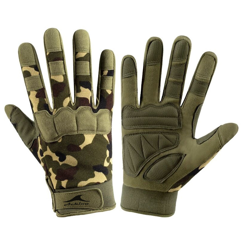 ACHIOU Camouflage Gloves for Men Lightweight Outdoor Gloves Hunting