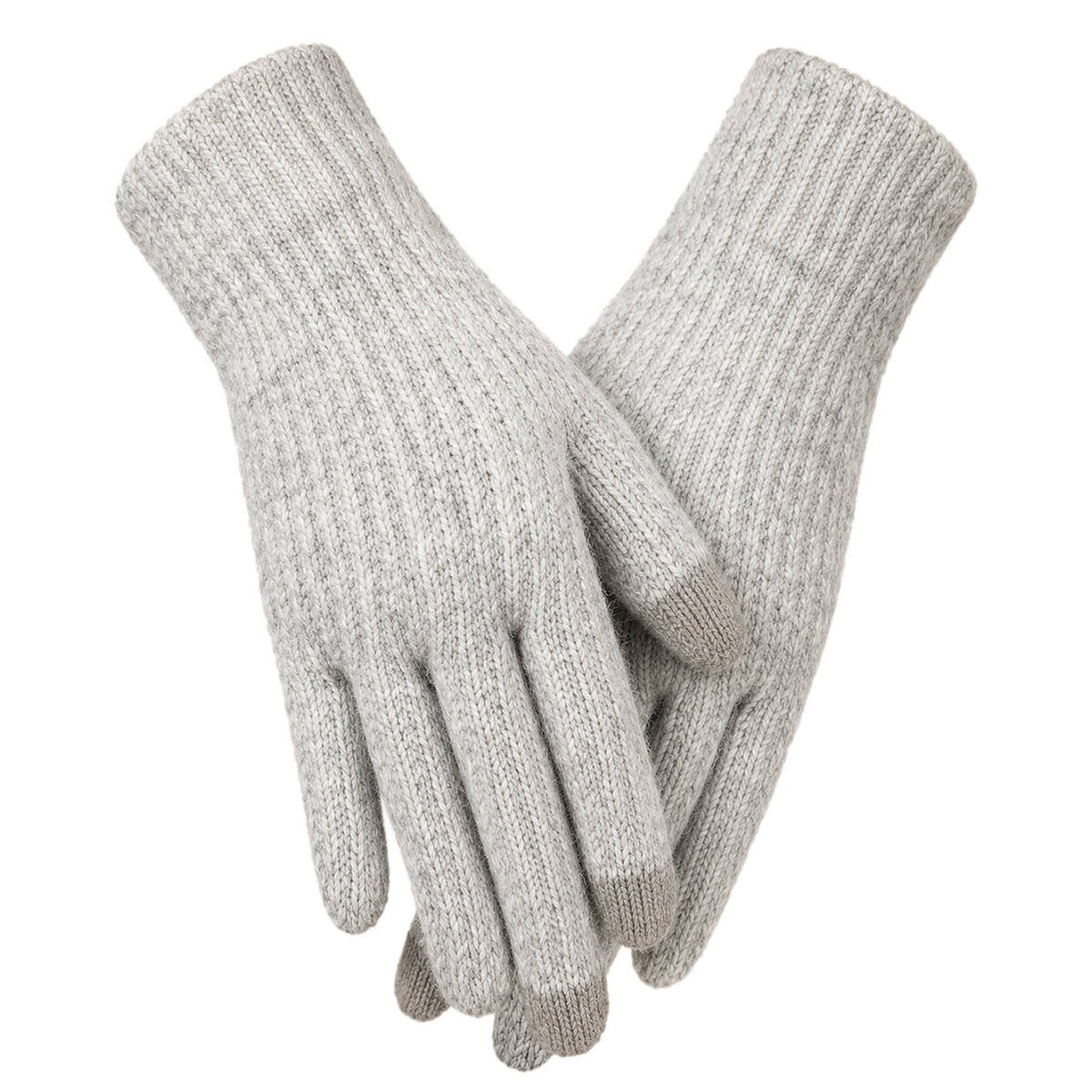 Achiou Winter Gloves for Men Women, Thermal Fleece Lined Touchscreen Knit