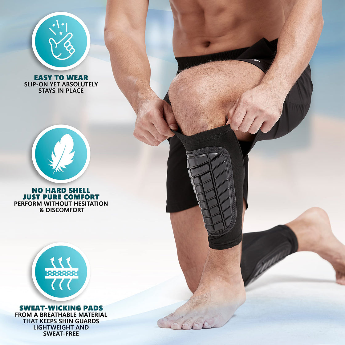 ACHIOU  Shin Guards For Athletic Use Sport Shin Guards Sleeves for Men, Women and Youth