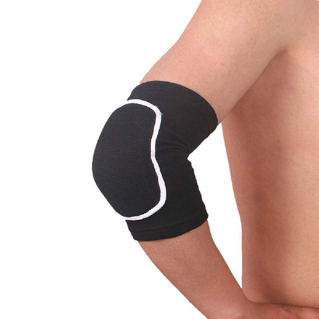 ACHIOU Elbow guards for athletic use Pair of Compression Elbow, Provides Seamless Protection for Your Elbow Joint Without any Restricting Elbow Movement(Black)