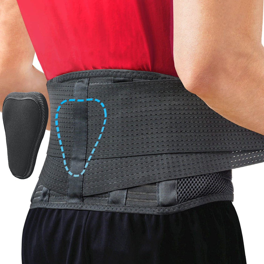 ACHIOU Back support belt, lumbar support for sports,Back Support Belt - Immediate Relief from Back Pain, Sciatica, Herniated Disc - Breathable Brace With Lumbar Pad - Lower Backbrace For Home & Lifting At Work