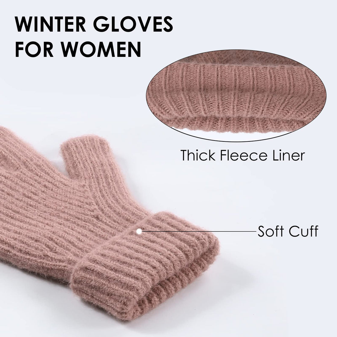 Achiou Winter Fingerless Gloves for Men Women, Convertible Warm Half Finger  Mitten Gloves Flip Top, Knitted Clamshell Gloves