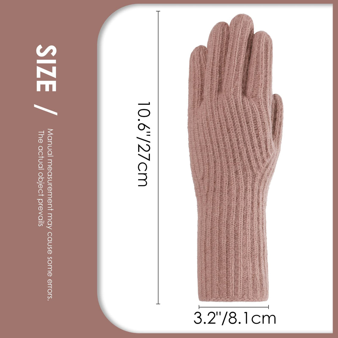 Winter Knit Gloves for Men Women, Touch Screen Texting Gloves, Warm Knitted Glove for Outdoor Soft Elastic Lining