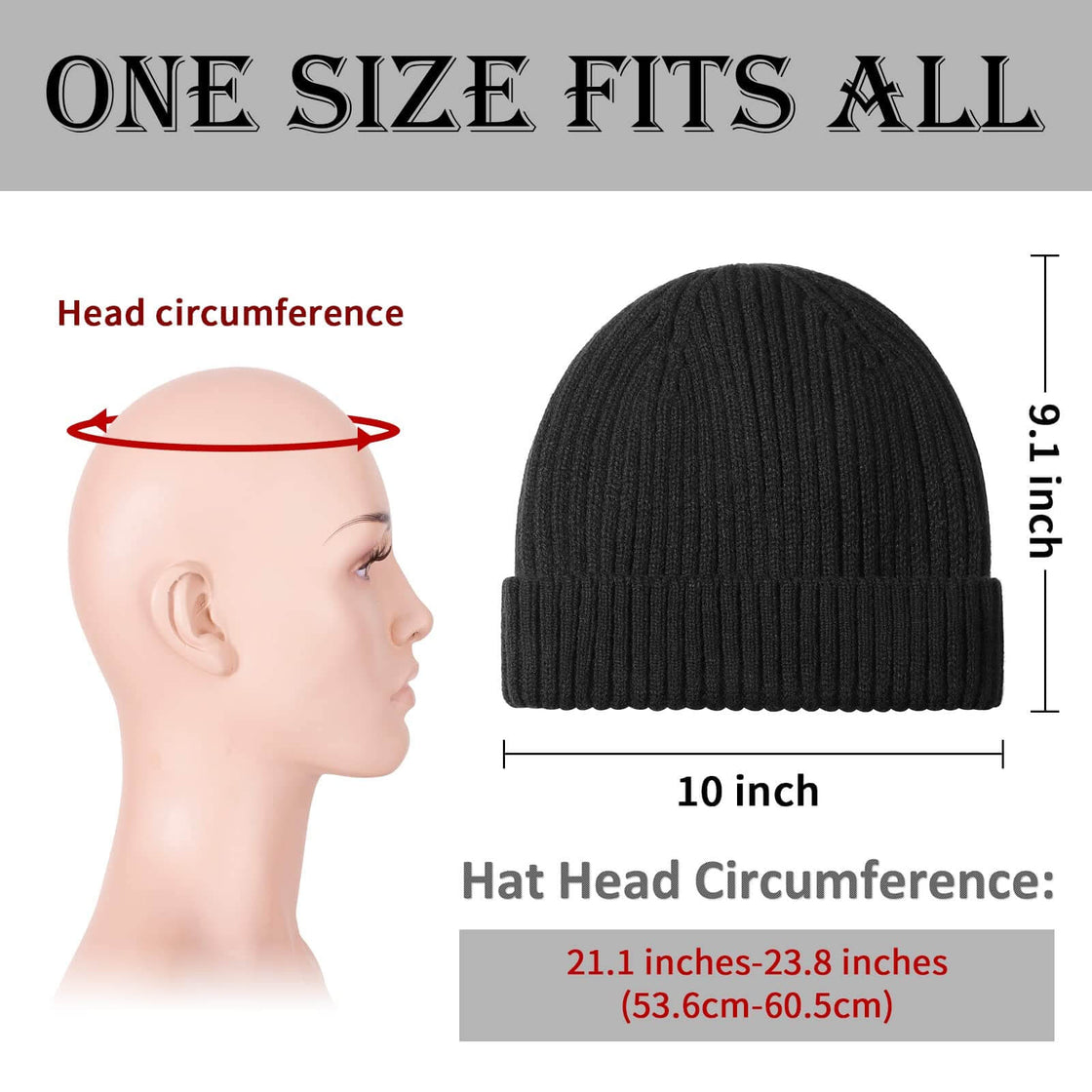 Achiou Cuffed Beanie Daily Winter Warm Knit Hat