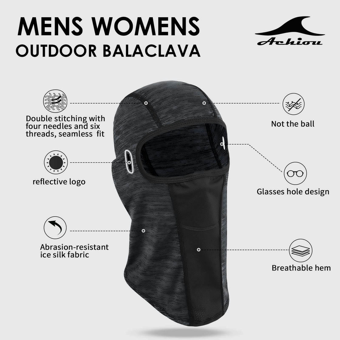 balaclava mask with goggles Balaclava Ski Mask Fits Glasses Men Women
