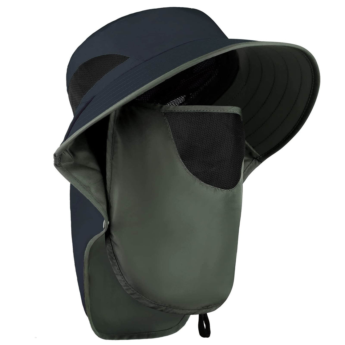 Fishing Hat with Neck Flap Sun UV Protection Wide Brim Breathable Bucket Cap  USA