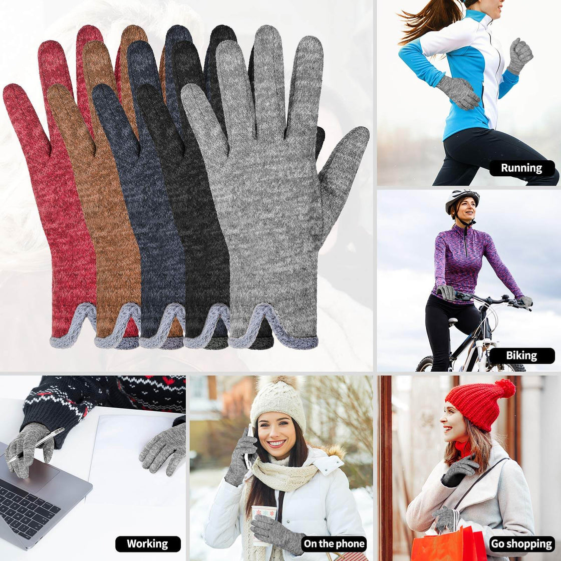 Achiou Touchscreen Gloves For Women