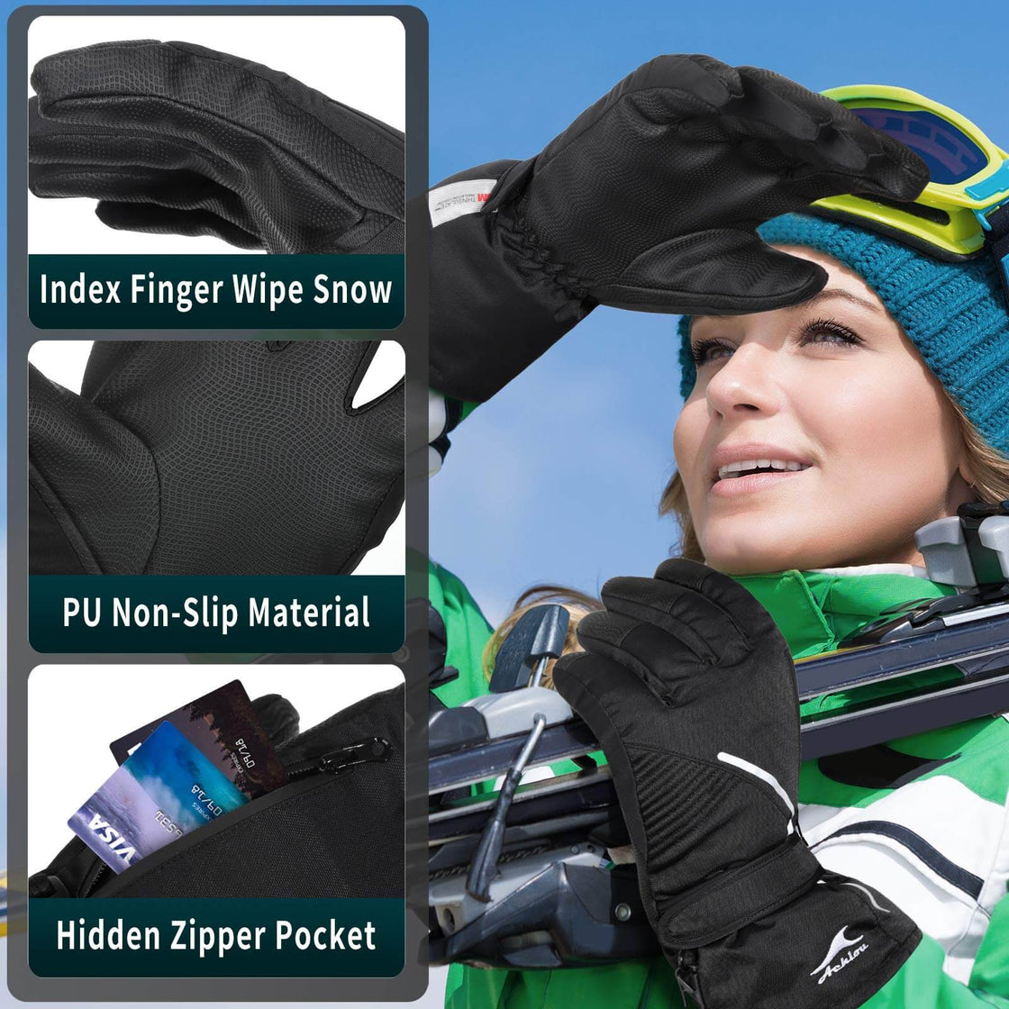 Achiou Snow Gloves Touchscreen Winter Warm