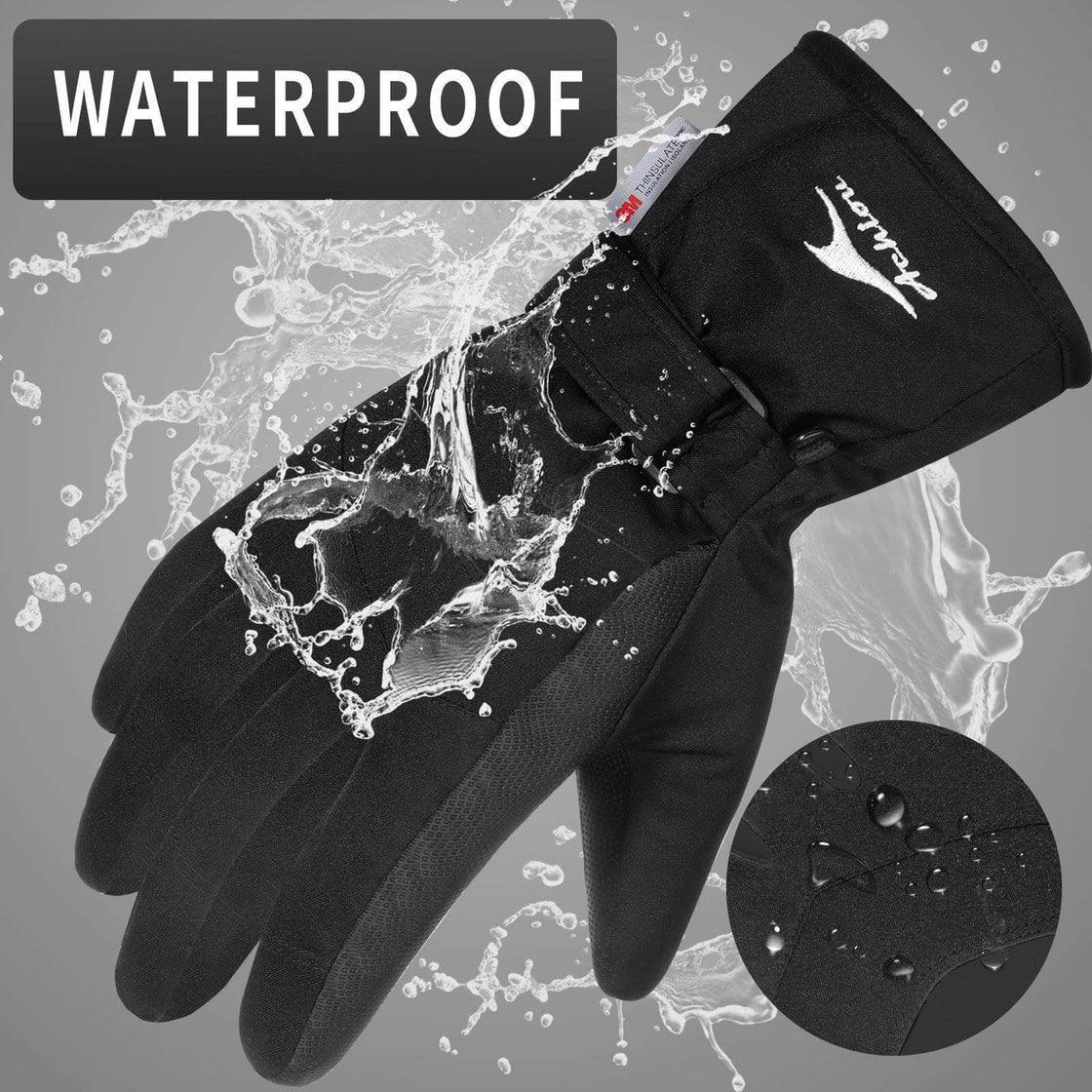 Achiou Ski Gloves 3M Thinsulate