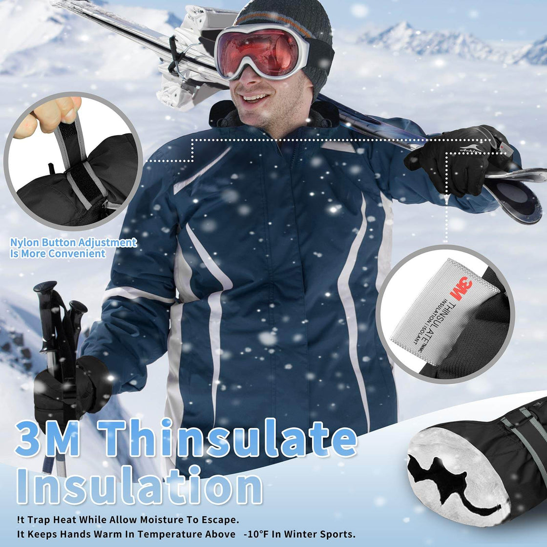 Achiou Ski Gloves