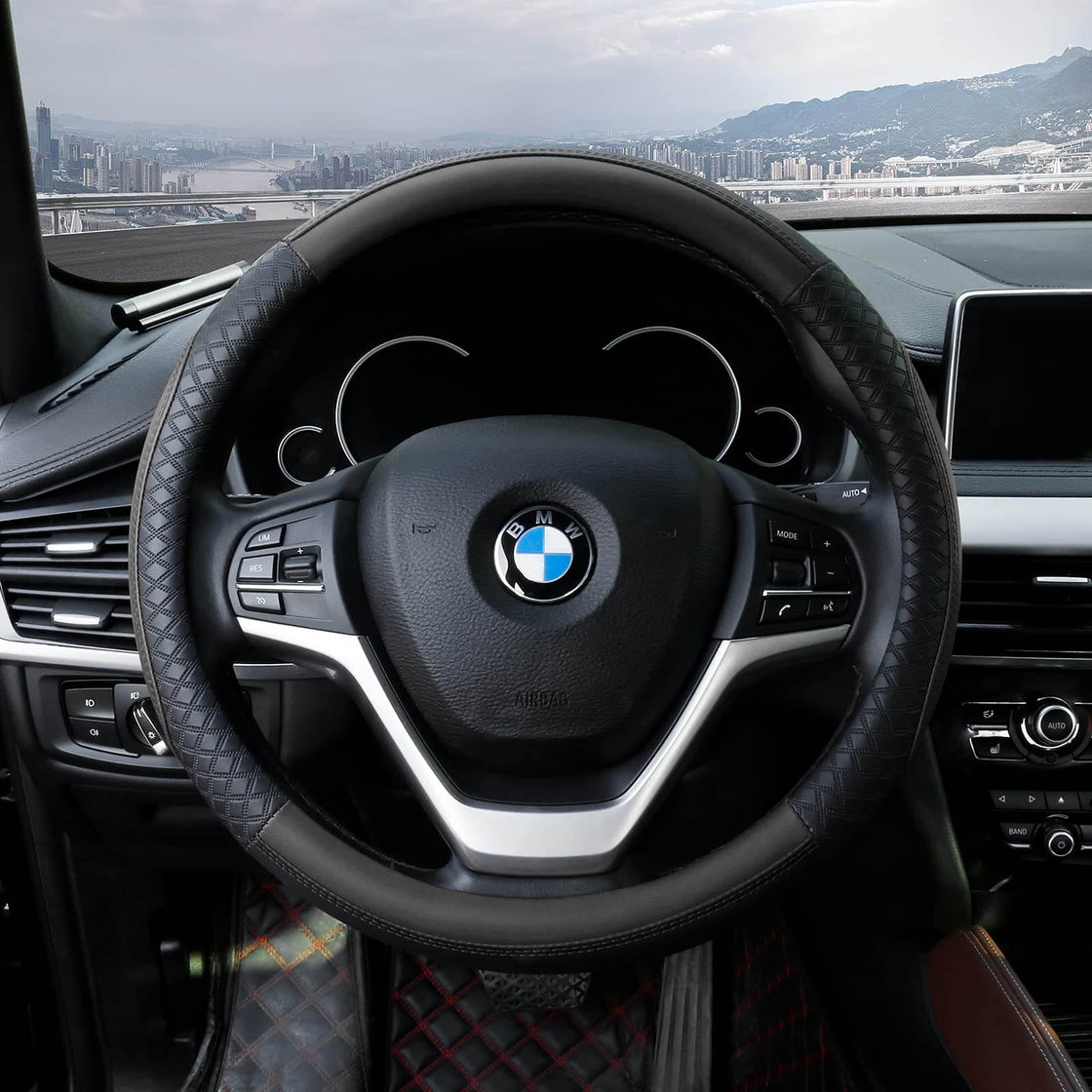 Achiou Leather Steering Wheel Cover