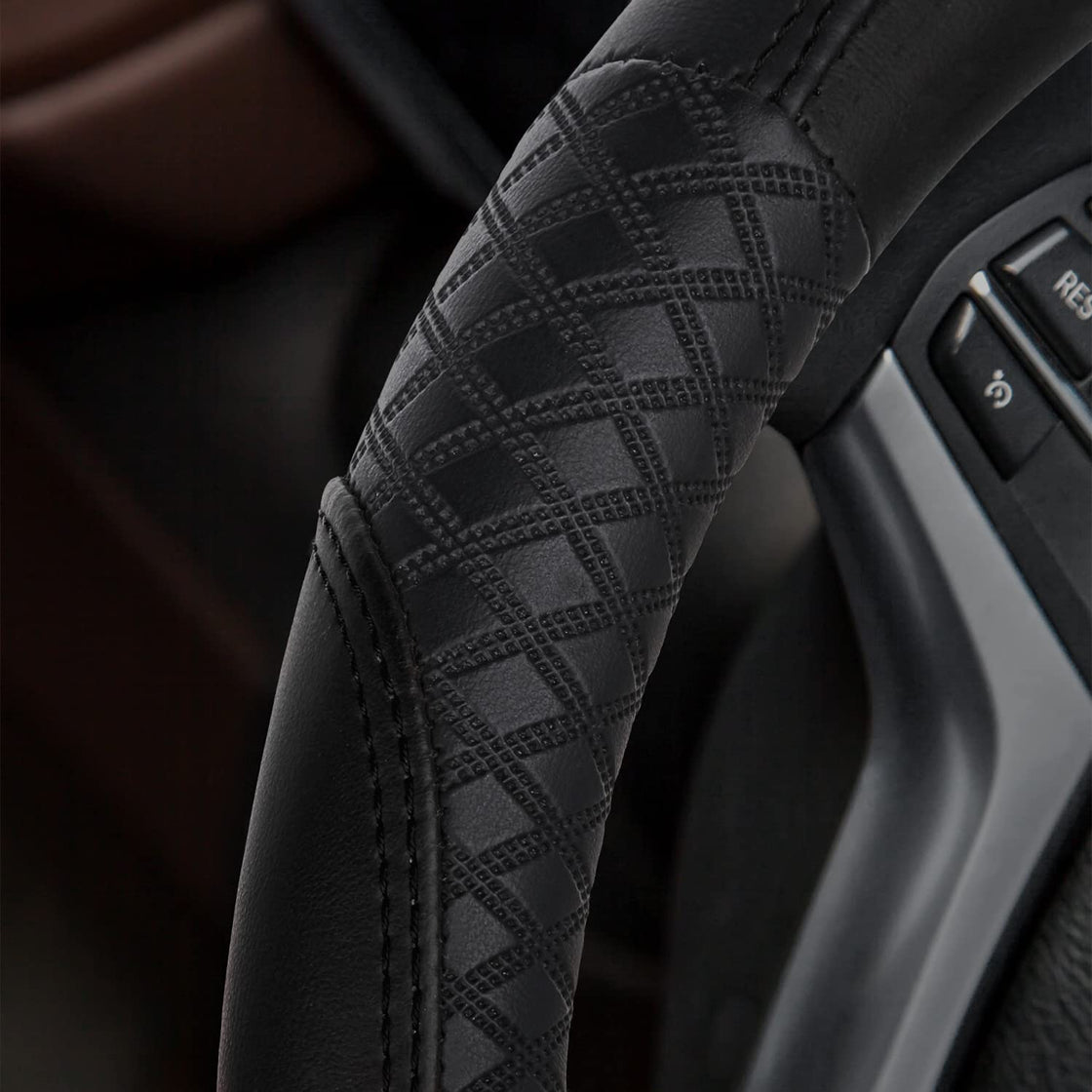Achiou Leather Steering Wheel Cover
