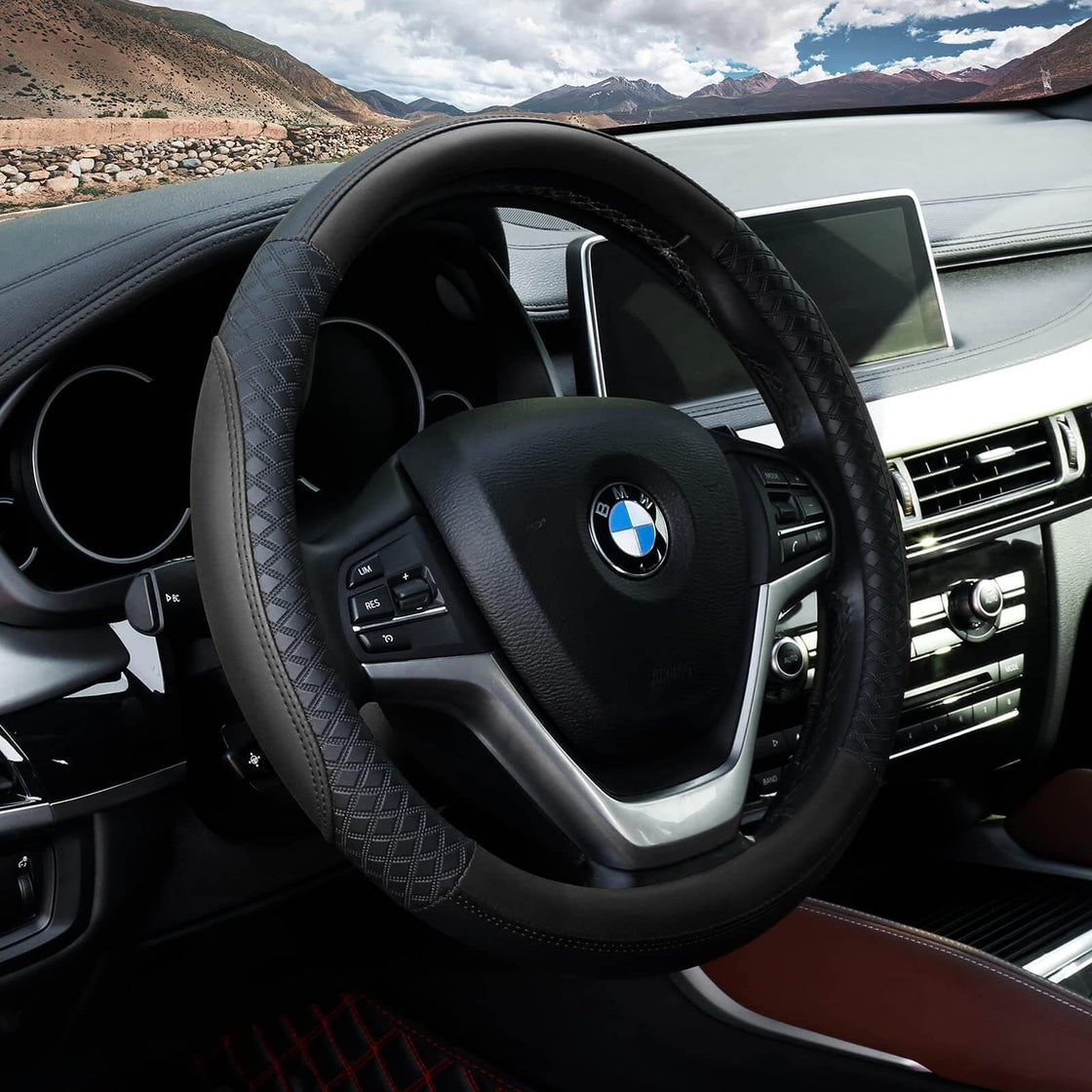 Achiou Leather Steering Wheel Cover