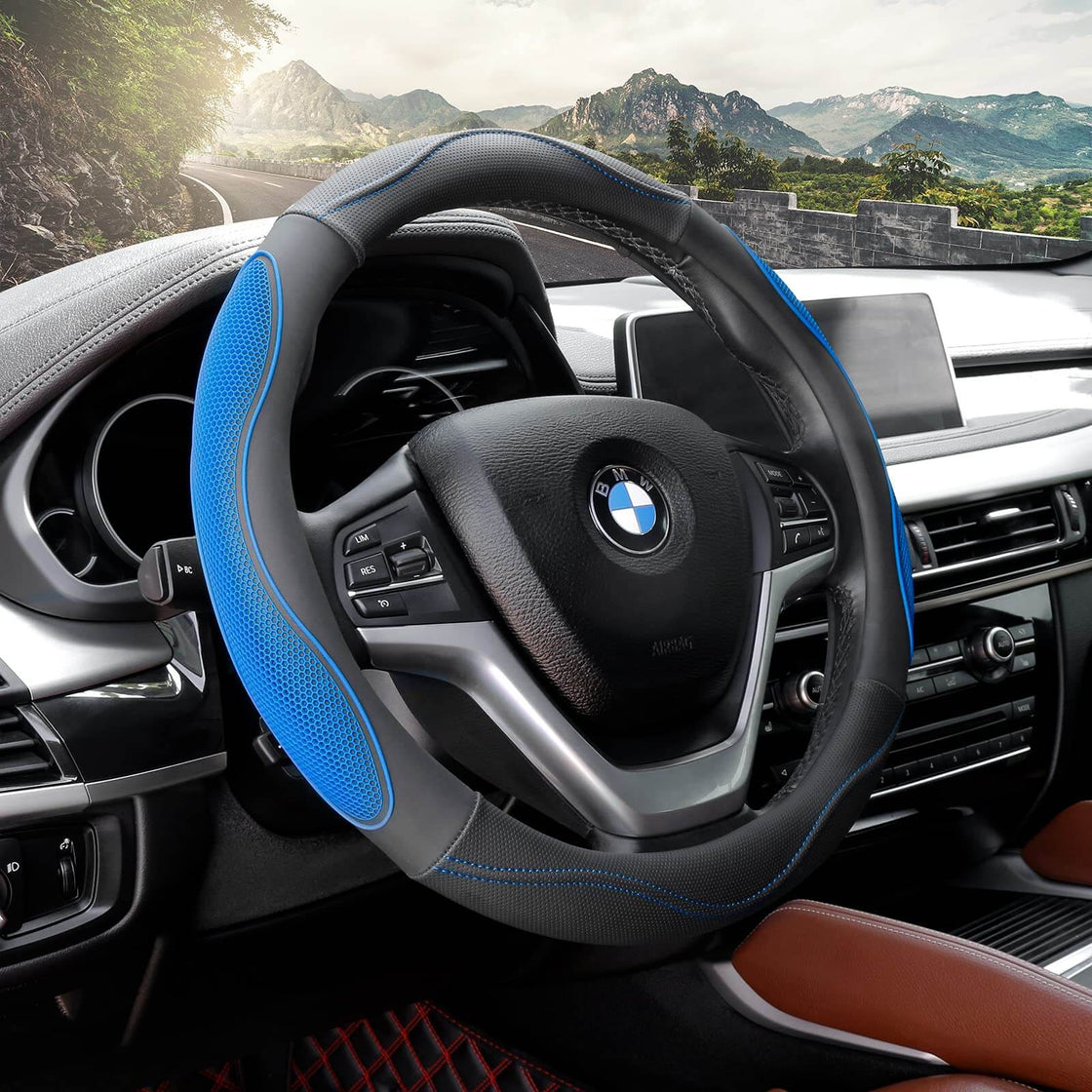 Achiou Car Steering Wheel Cover Comfortable and Breathable