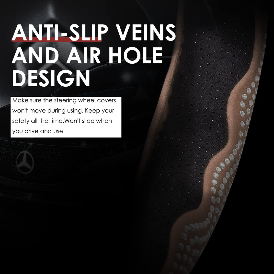 Achiou Rhinestone Steering Wheel Cover