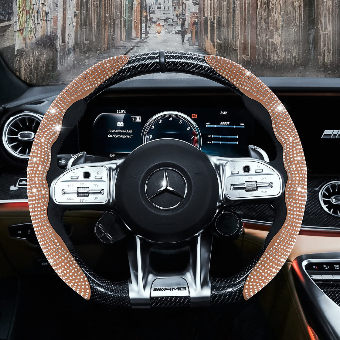 Achiou Rhinestone Steering Wheel Cover