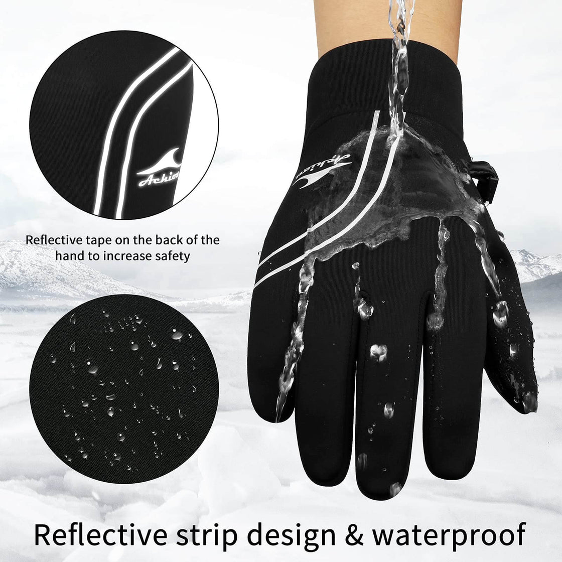 Achiou Winter Running Gloves